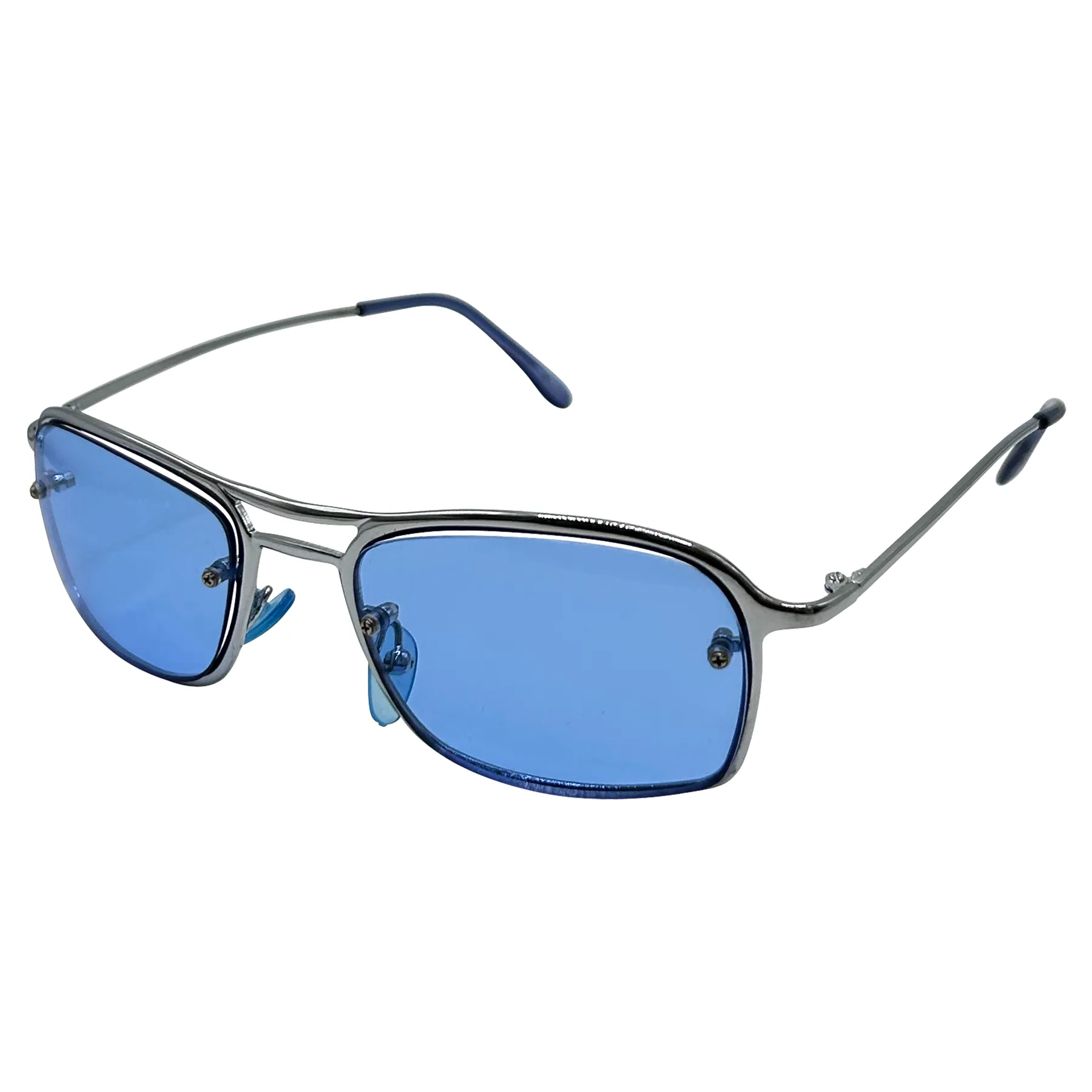 STROBE Blue Aviator Y2K Sunglasses