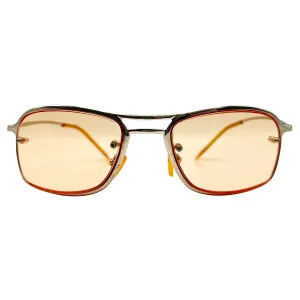 STROBE Orange Aviator Y2K Sunglasses