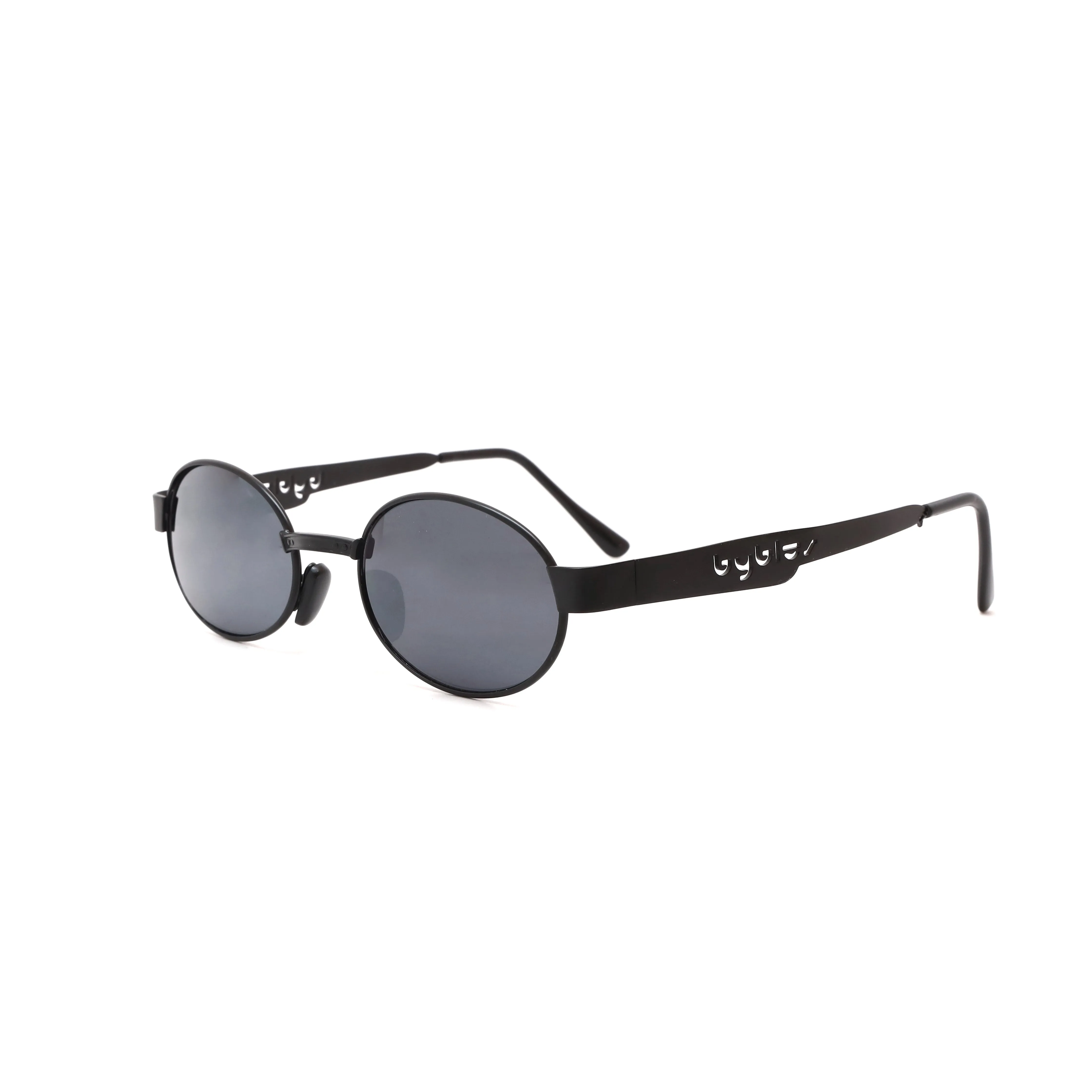 //Style 29// Deadstock Vintage Standard Size Santa Fe Oval Sunglasses - Black