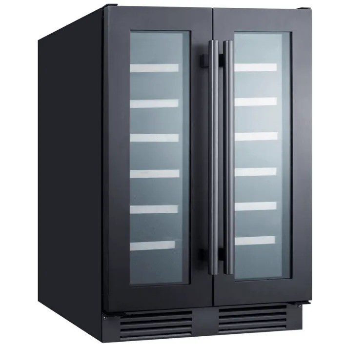 Summit Appliance 42 Bottle Dual Zone Wine Cellar, Black SWC24GKS