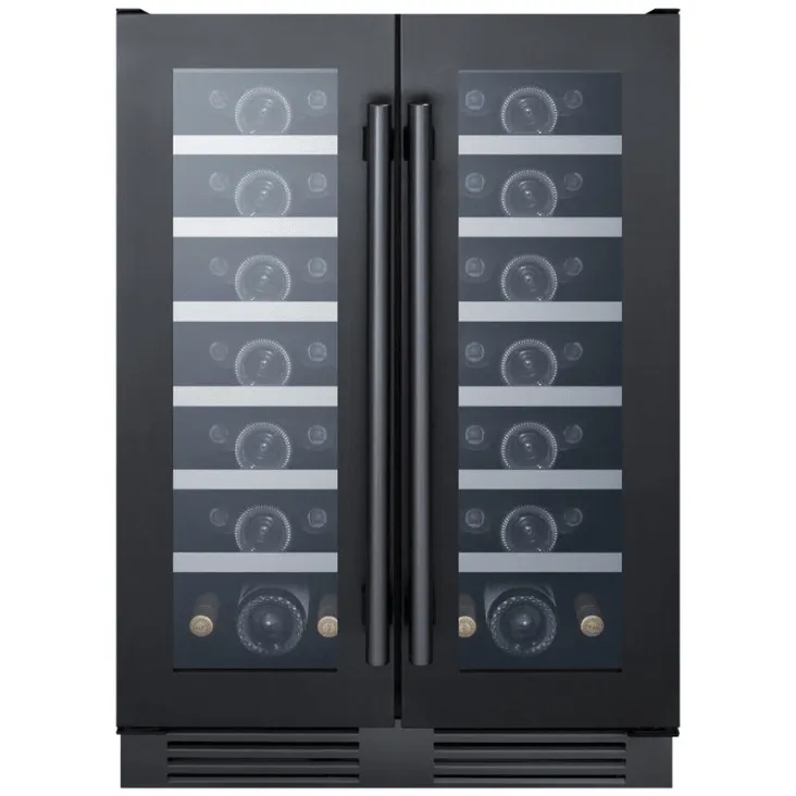 Summit Appliance 42 Bottle Dual Zone Wine Cellar, Black SWC24GKS