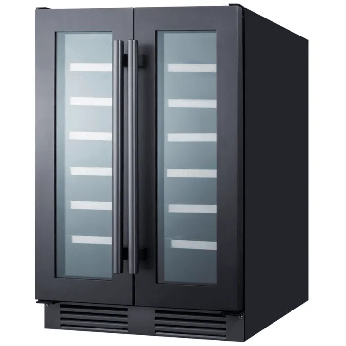 Summit Appliance 42 Bottle Dual Zone Wine Cellar, Black SWC24GKS
