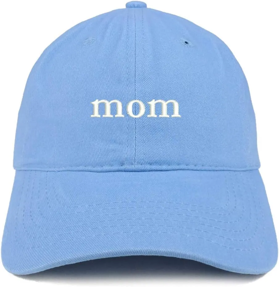 Trendy Apparel Shop Mom Embroidered Soft Low Profile Cotton Cap Dad Hat