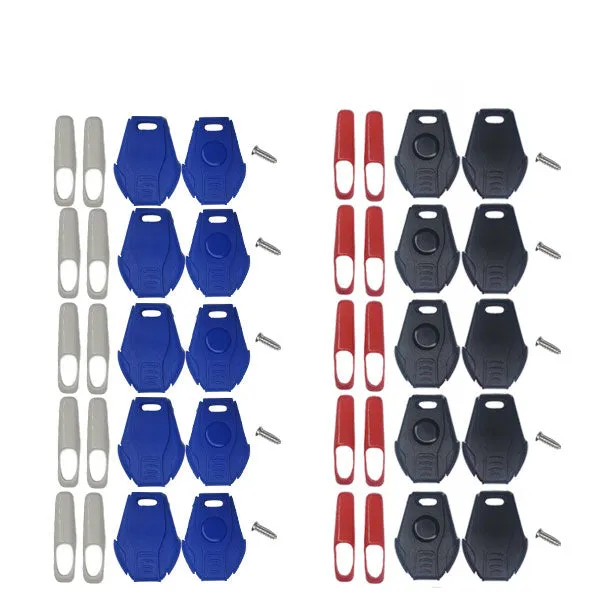 Universal Key Shell for Keydiy & Xhorse Blades - 10 Pack - 5 Red & 5 Blue - (AFTERMARKET) (BUNDLE OF 100)