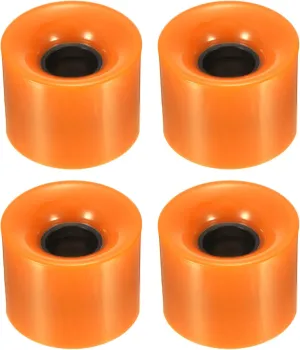 YOKIVE 4 Pcs Skateboard Wheels, 78A Skate Scooters Replacement, Great for Skateboarding, Outdoor Street Sports (Orange, 60mm OD)