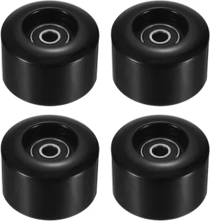 YOKIVE 4 Pcs Skateboard Wheels with Bearing, 80A Skate Scooters Replacement, Great for Skateboarding, Outdoor Street Sports (Black, 55mm OD)
